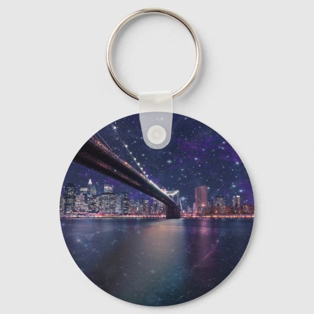 Porte-clés Skyline Spacey Manhattan (Recto)