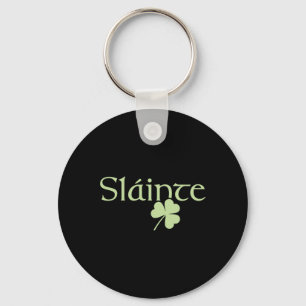 Porte-clés Slainte Shamrock irlandais Lucky Green Irlande St