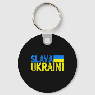 Porte-clés Slava Ukraini Couleurs du drapeau ukrainien en dét