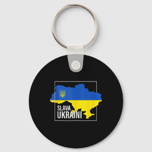 Porte-clés Slava Ukraini Gloire à la chemise de l'Ukraine Je