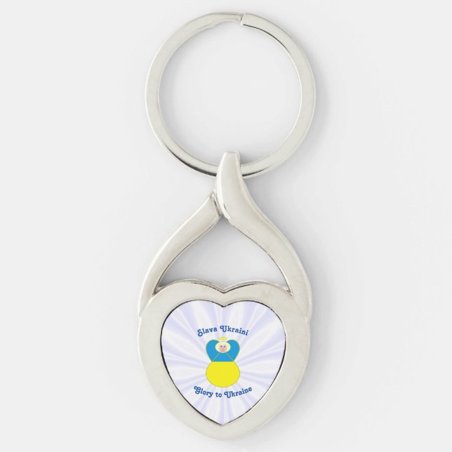 Porte-clés Slava Ukraïni Gloire à l'Ukraine Ange (Devant)
