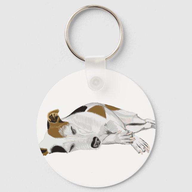 Porte-clés Sleeping Jack Russell (Recto)