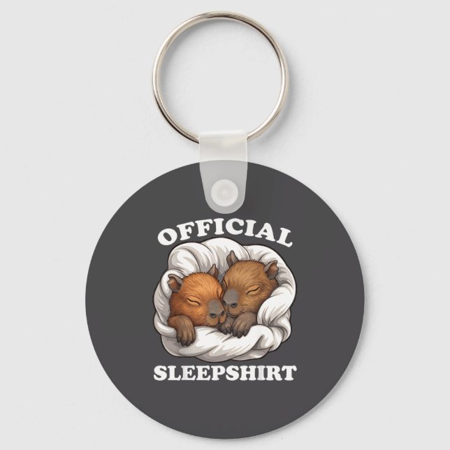 Porte-clés Sleepshirt Funny Capybara Nigh Capybara Lover  (Recto)