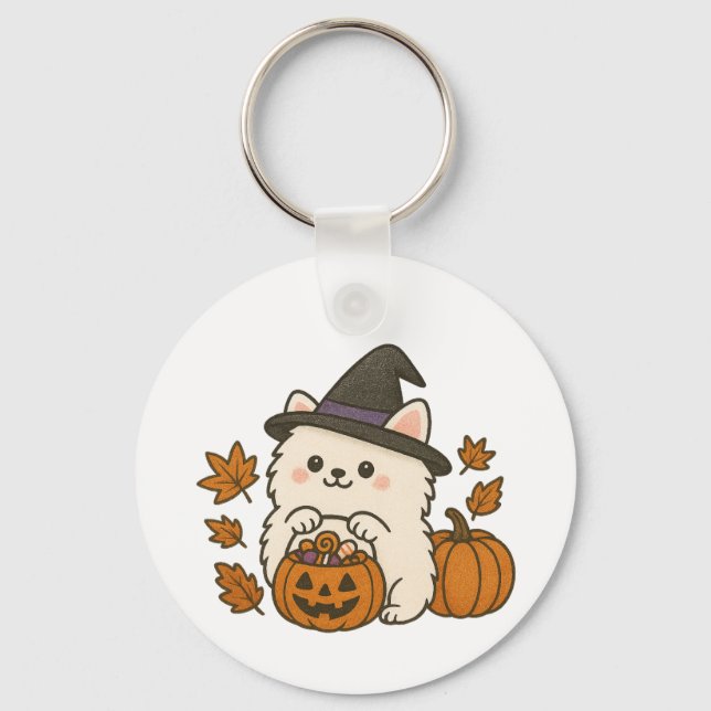 Porte-clés Sleutelhanger Halloween Pomeranian - Cute & Spooky (Recto)