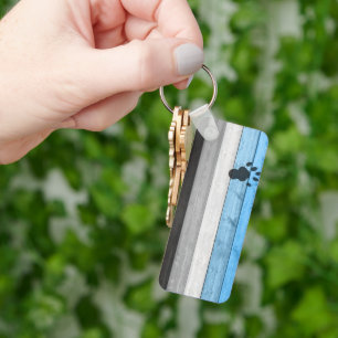 Porte-clés SlipperyJoe's loutre patte de bois de caisse textu