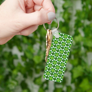 Porte-clés SlipperyJoe's Saint Patrick's Day trèfle à quatre 