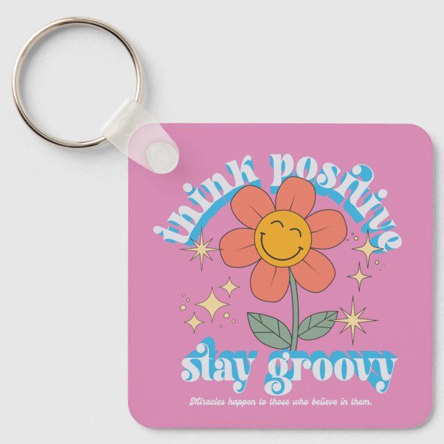 Porte-clés Slogan Super pour un séjour positif (Recto)