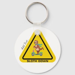 Porte-clés Sloth Down   Funny Modèle de scooter de Sloth Ridi