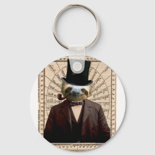 Porte-clés Sloth Man Victorian Steampunk Anthropomorphique