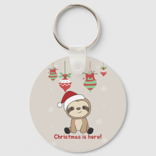 Porte-clés Sloth Noël Neige hiver Animaux Sloths Keychai