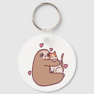Porte-clés Sloths and Cats Are Best Friends 