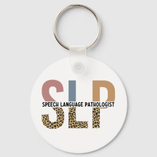 Porte-clés SLP Discours Pathologiste Typographie Empreinte de