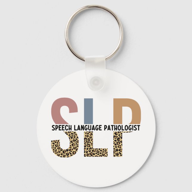 Porte-clés SLP Discours Pathologiste Typographie Empreinte de (Recto)