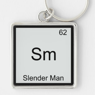 Porte-clés Sm - Symbole de l'élément de chimie drôle de Slend