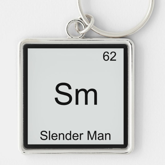 Porte-clés Sm - Symbole de l'élément de chimie drôle de Slend (Devant)
