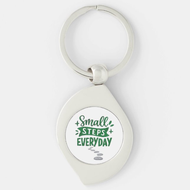 Porte-clés Small Steps Everyday Motivational Keychain (Devant)