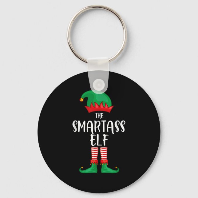 Porte-clés Smart Elf Christmas Party Matching Family Group Pa (Recto)