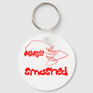Porte-clés Smashed Key Ring - Red Crashed Car
