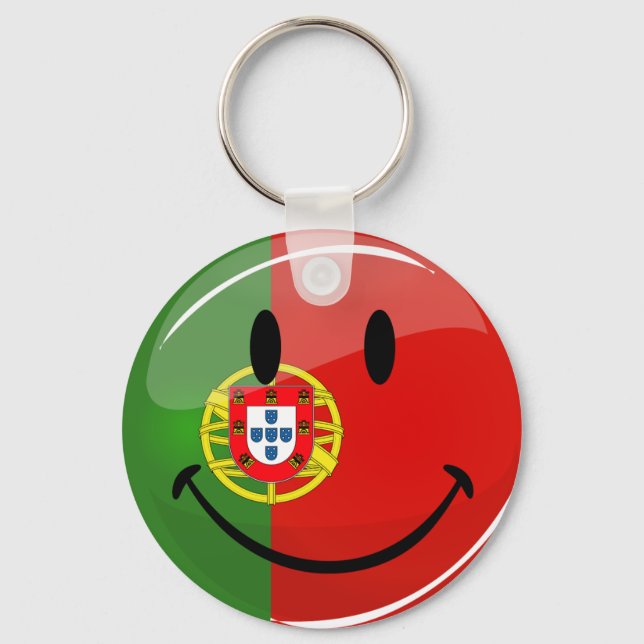 Porte-clés Smiling Portuguese Flag (Recto)