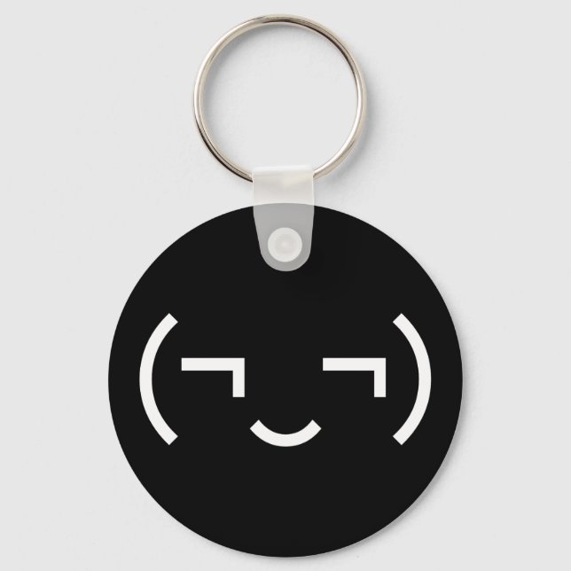Porte-clés Smug Emoticon (‿MD) Kaomoji japonais (Recto)