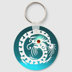 Porte-clés SNAKE DRAGON,white,red ruby,blue aquamarine