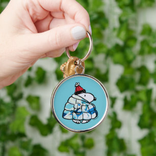 Porte-clés Snoopy Hiver en manteau matelassé