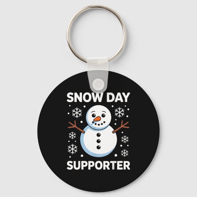 Porte-clés Snow Day Suprter Snow Snowflake Snowman Winter Tea (Recto)