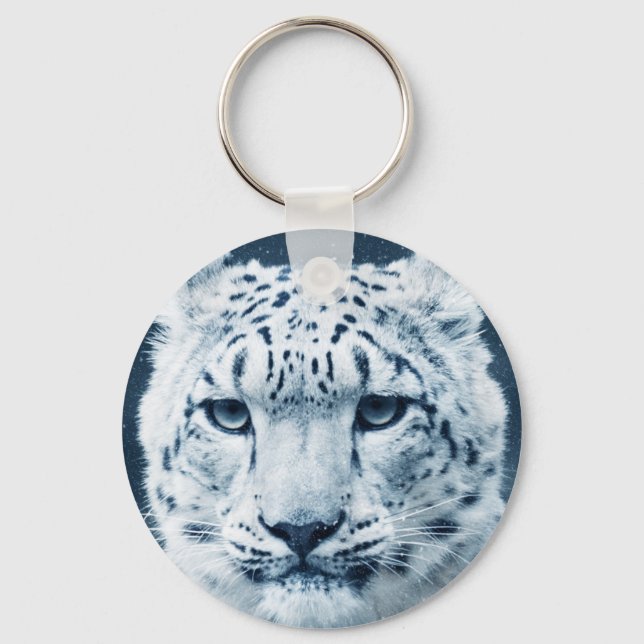Porte-clés Snow Leopard hiver Neige Wildcat Nature (Recto)