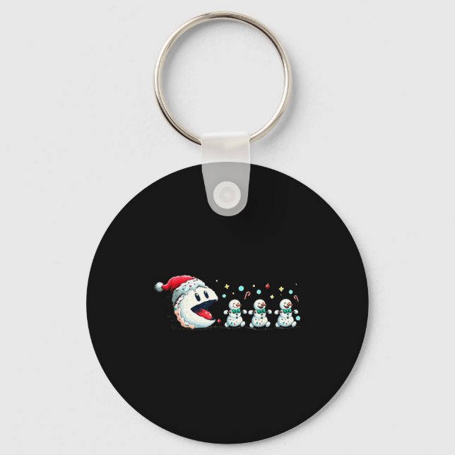 Porte-clés Snow Man Xmas Tee Snowman Gamer  (Recto)
