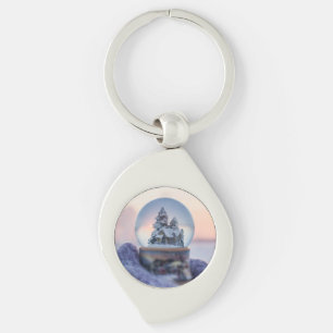 Porte-clés Snowball Noël arbre hiver neige neige