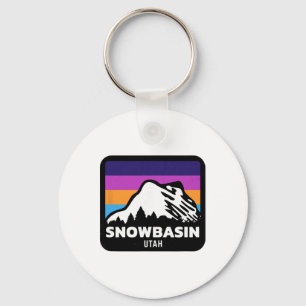 Porte-clés Snowbasin Utah Ski Snowboard Voyage de ski en fami
