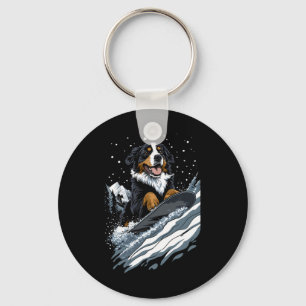 Porte-clés Snowboard Animaux - Chien De Montagne Bernais Sur