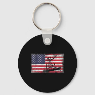 Porte-clés Snowboard Drapeau américain Patriotique Snowboar