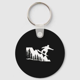 Porte-clés Snowboard Mountain Sports d'hiver Aventure neige