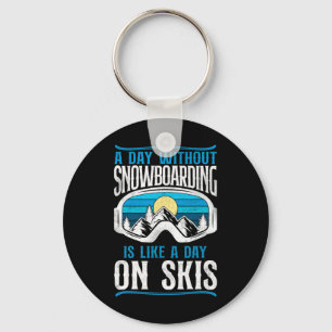 Porte-clés Snowboard Planche à neige Vintage Rétro Ski Ski al