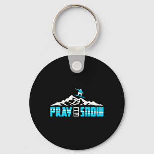 Porte-clés Snowboard pour Pray Snow Jesus