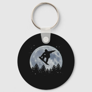 Porte-clés Snowboard Sauter Devant La Lune