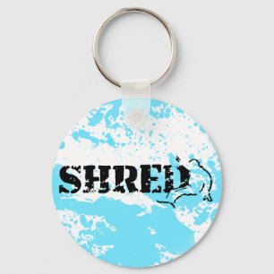 Porte-clés snowboard. shred.