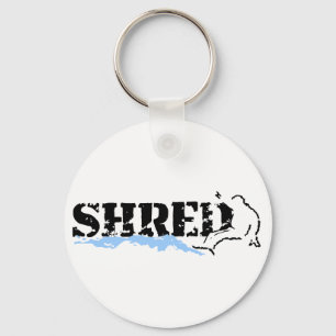 Porte-clés snowboard. shred.