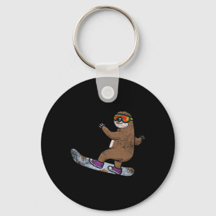 Porte-clés Snowboard Sloth Lover Snowboard Snow Winter S