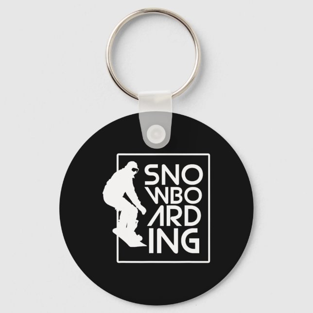 Porte-clés Snowboard Snowboard Cadeau Love Snowboard (Recto)