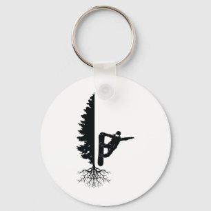 Porte-clés Snowboard Snowborder Hors Piste Arbre 1