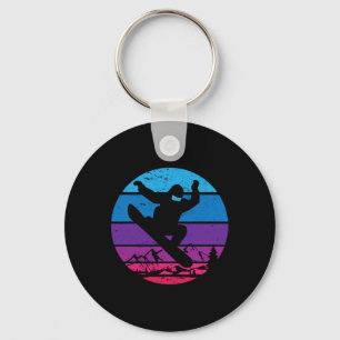 Porte-clés Snowboard vintage Silhouette I Rétro