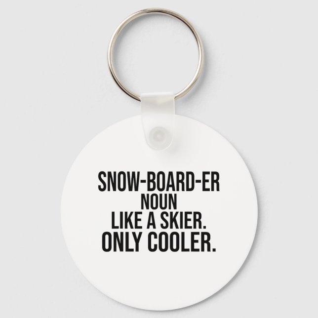 Porte-clés Snowboarder Définition Dictionnaire Drôle Snowboar (Recto)