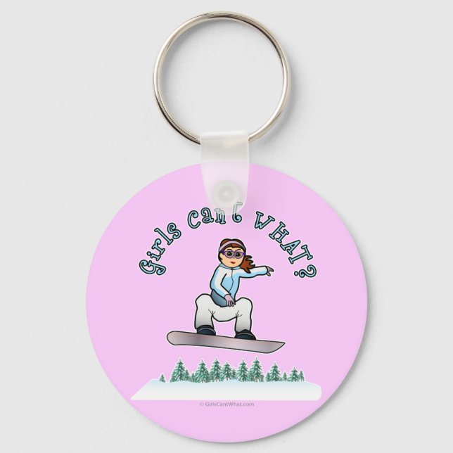 Porte-clés Snowboarder rouge (Recto)