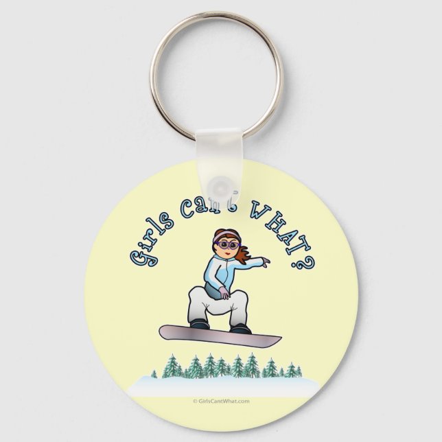 Porte-clés Snowboarder rouge (Recto)