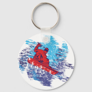 Porte-clés Snowboardeur Cool