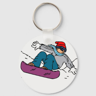 Porte-clés Snowboardeur cool   cadeau snowboard   l'amour hiv