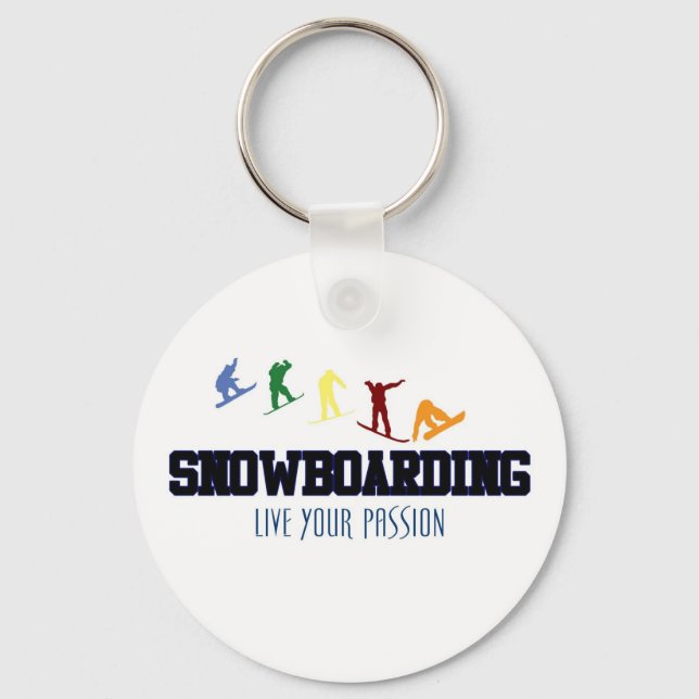 PORTE-CLÉS SNOWBOARDING-VIVE VOTRE PASSION (Recto)