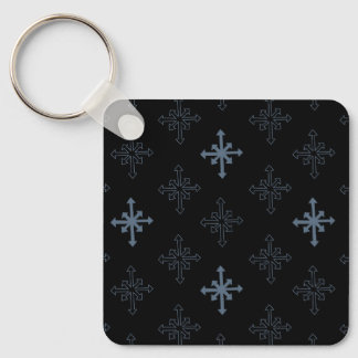 Porte-clés Snowflake motif, croix gothique inspirée